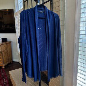 ALALA Navy Open Drape Cardigan